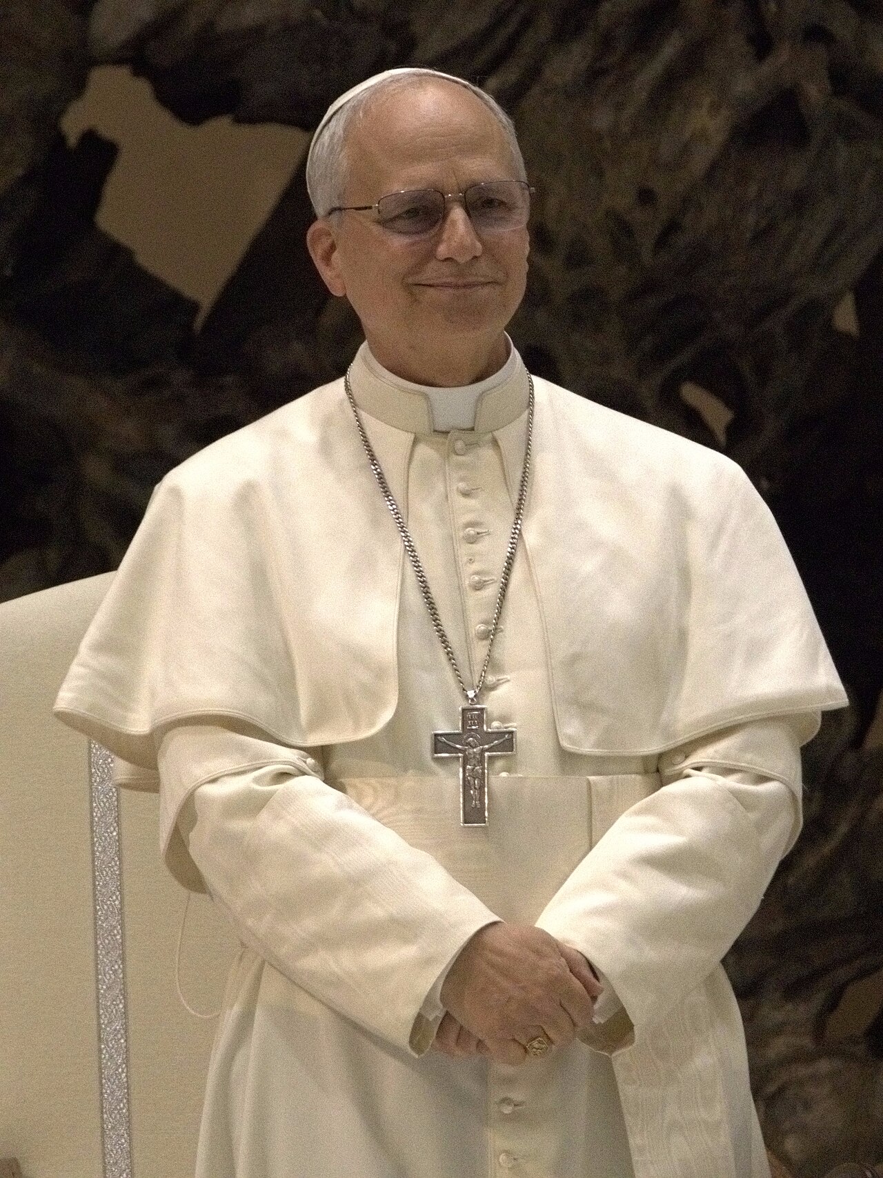 Portrait d'archive du pape Léon XIV lors d'une audience en mai 2025, non à Metz